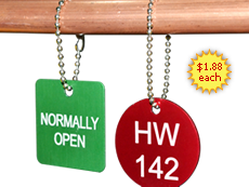 Custom Aluminum Valve Tags