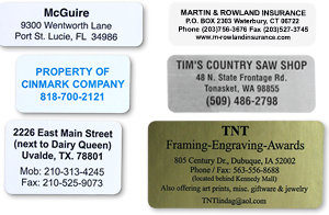 For Service Labels