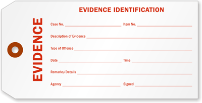 Police Evidence Tags