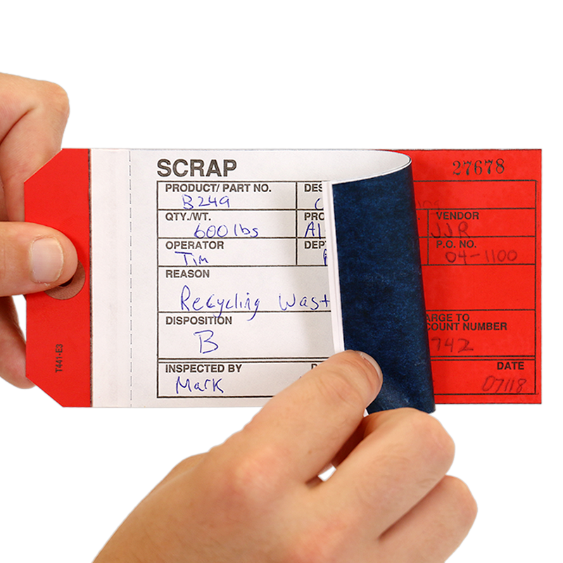SCRAP Inventory Tag 3 Part SKU TG 441 E3 100
