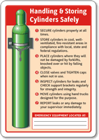 Safe Cylinder Handling Instructions Sign
