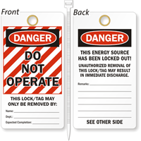 Do Not Operate Lockout Tag