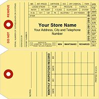 Florida Custom Fire Extinguisher Recharge Tag