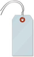 Light Blue Cardstock Tags (with wires)