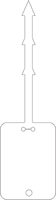2½ x 4 in. White Vinyl Tags