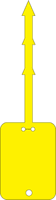 2½ x 4 in. Yellow Vinyl Tags