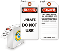 Danger Unsafe Do Not Use Lockout Tag-in-a-Box