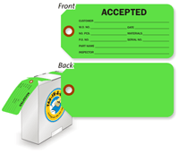Accepted Tag in fluorescent green with Fiber Patch