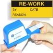 Re-Work Calibration Labels, Black On Yellow