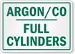 Argon Full Cylinders sign