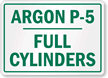 Argon Full Cylinders Sign
