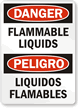Flammable Liquids Bilingual Sign