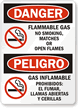 Danger No Smoking Bilingual Sign