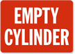Empty Cylinder Sign