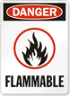 Danger Flammable Sign