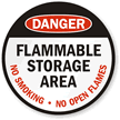 Danger Flammable Storage Area