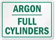 Argon Full Cylinders Sign