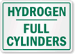 Hydrogen Full Cylinders Sign