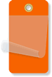 1¾” x 3¼” Orange Self-Laminating Tags