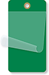 2¼” x 4¼” Dark Green Self-Laminating Tag