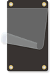 Black Self-Laminating Tag with Four Eyelets