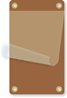 Brown Self-Laminating Tag with Four Eyelets