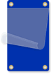 Dark Blue Self-Laminating Tag with Four Eyelets