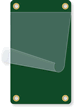 Dark Green Self-Laminating Tag with Four Eyelets