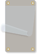 Gray Self-Laminating Tag with Four Eyelets