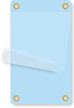 Light Blue Self-Laminating Tag with Four Eyelets
