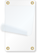 White Self-Laminating Tag with Four Eyelets
