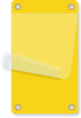 Yellow Self-Laminating Tag with Four Eyelets