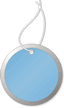 Blue Metal Rim Key Tags (pre-strung)