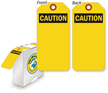 Caution Lockout Tag with Fiber Patch