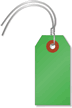 Dark Green Cardstock Tags (with wires)