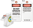 Danger Do Not Operate Equipment Locked Out Tag-in-a-Box