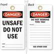 Unsafe Do Not Use Lockout Tag