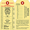 California Custom Fire Extinguisher Recharge Tag