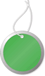 Green Metal Rim Key Tags (pre-strung)