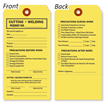Hot Work Permit Tag with Tear-Stub