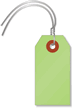 Light Green Cardstock Tags (with wires)