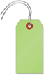 Light Green Cardstock Tags (with wires)