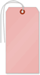 (6¼ in. x 3-1/8 in.) Pink Cardstock Tag (strings)