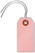 Pink Cardstock Tag (wires)