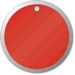 Red Metal Rim Key Tags