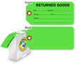 Returned Goods Tag-in-a-Box with Fiber Patch