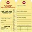 Texas State Custom Fire Extinguisher Recharge Tag