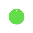 3 in. circle Fluorescent Green Vinyl Tags