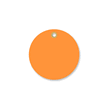 3 in. circle Fluorescent Orange Vinyl Tags