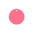 3 in. circle Fluorescent Pink Vinyl Tags